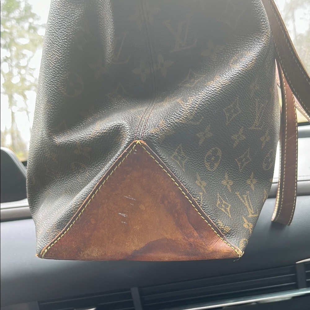 Monogram Canvas Tote with Leather Straps - Picture 3 of 4
